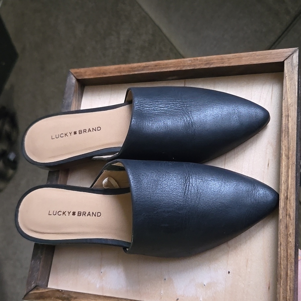 Lucky Brand black pointy toe flats